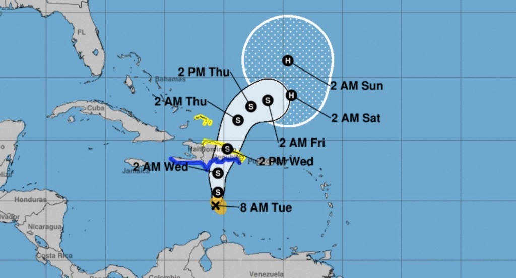 Se pronostica que en un lapso de 4 a 5 días, la tormenta tropical Franklin se fortalezca a huracán. (Crédito: NHC)