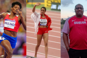 Marileidy Paulino y Salwa Eid Naser en la final de los 400 metros
